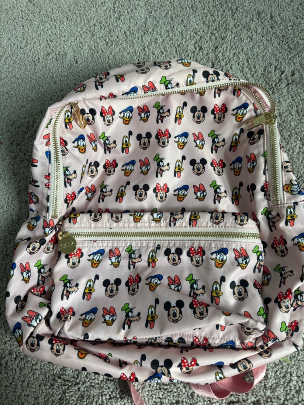 Disney Character Print Pink Backpack